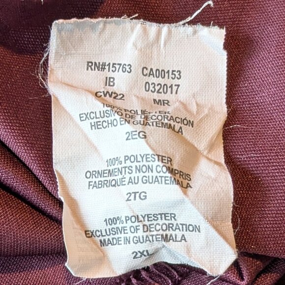 3/$15** Men's Maroon Champion Performance Tee, 2XL - Picture 4 of 5